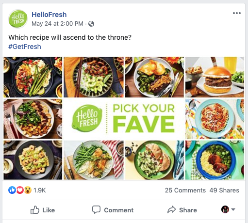 Hello fresh twitter post