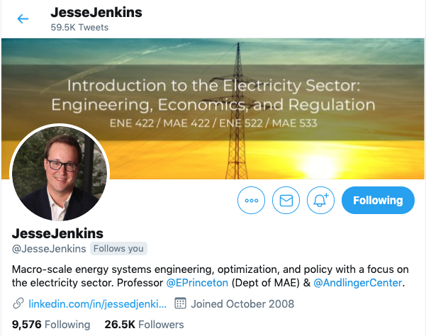 Key Opinion Leader Twitter Influencer Jesse Jenkins