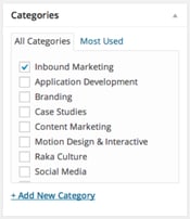 Keyword Optimized Blog Categories