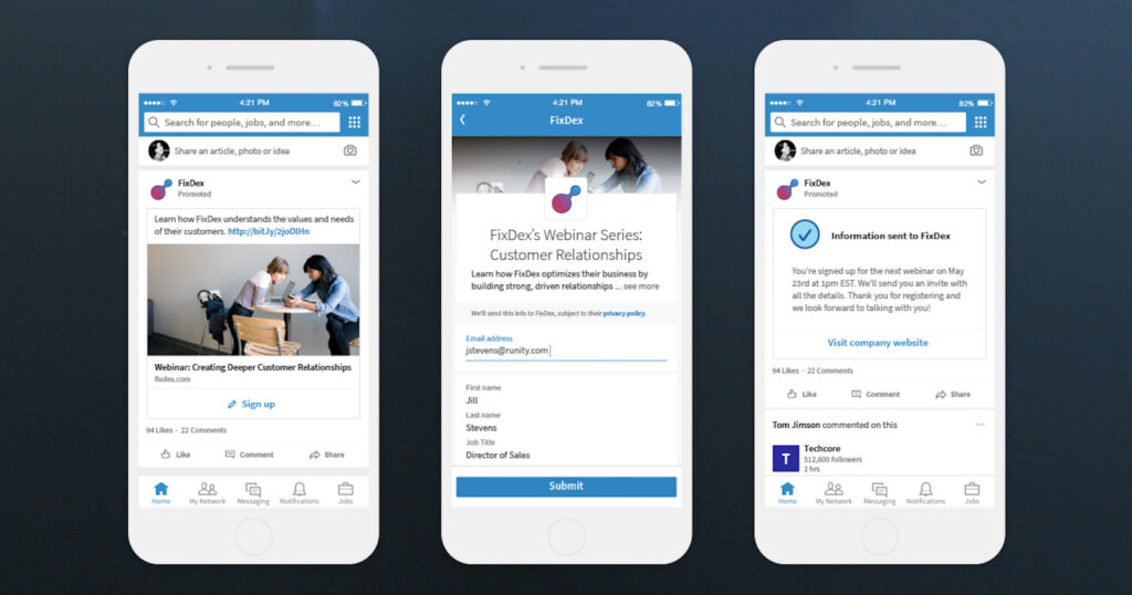 Example of LinkedIn Lead Ad