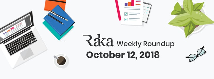 Raka weekly roundup October 12, 2018