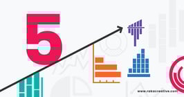 Various charts and graphs representing the 5 Google Analytics Reports you can build