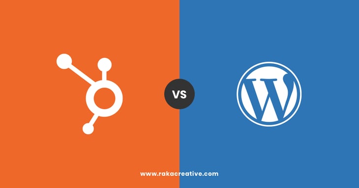 Graphic of the HubSpot logo and the WordPress logo.