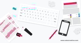 Graphic highlighting the essential tools marketers use for content writing.