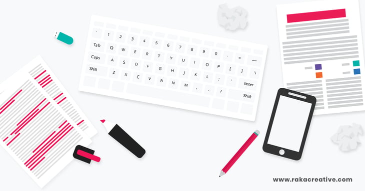 Graphic highlighting the essential tools marketers use for content writing.