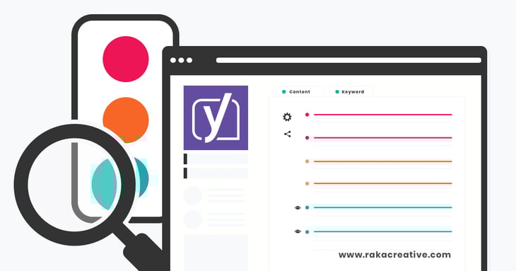 Illustration of a computer displaying Yoast SEO Plugin.