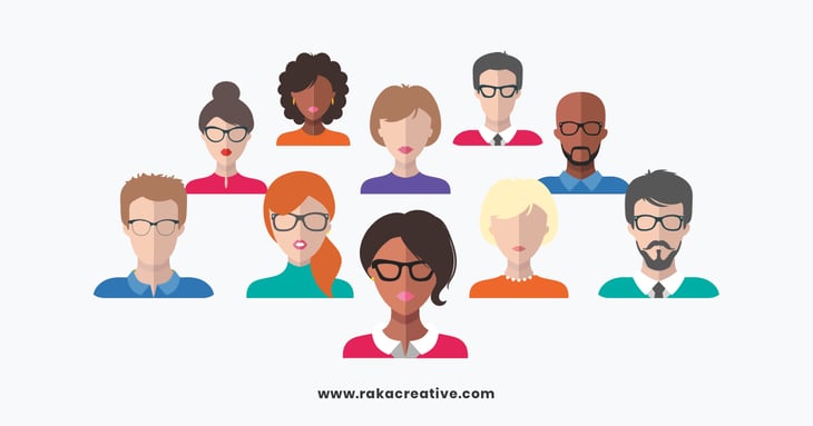 An illustration of a digital marketing team.