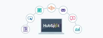Graphic depicting HubSpot's CRM features.