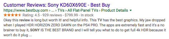 Product Review Snippet