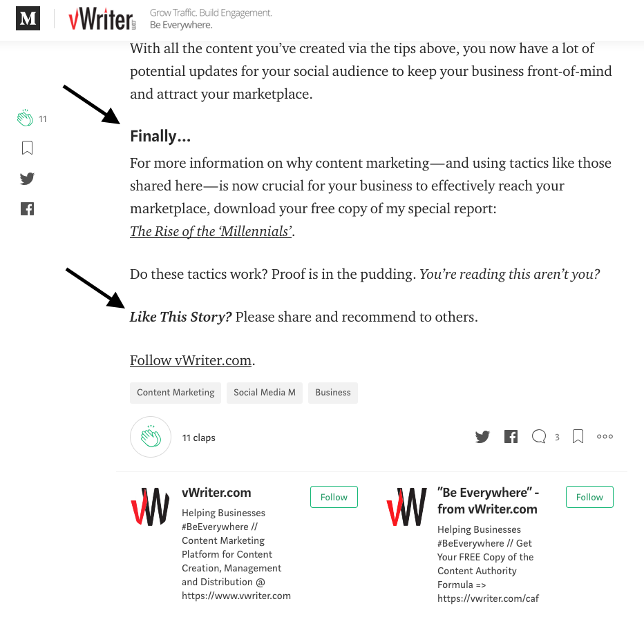 Utilizing Medium for lead generation