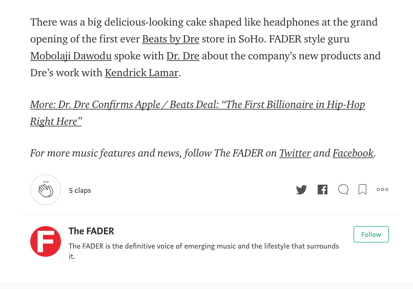 Reposting a snippet of a blog onto Medium