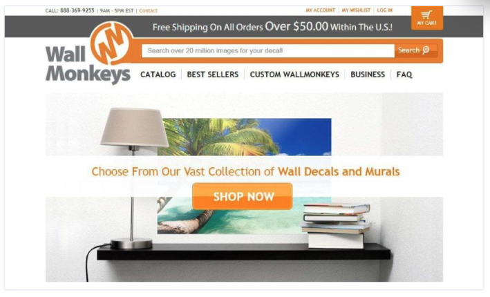 Wall Monkeys CTA homepage