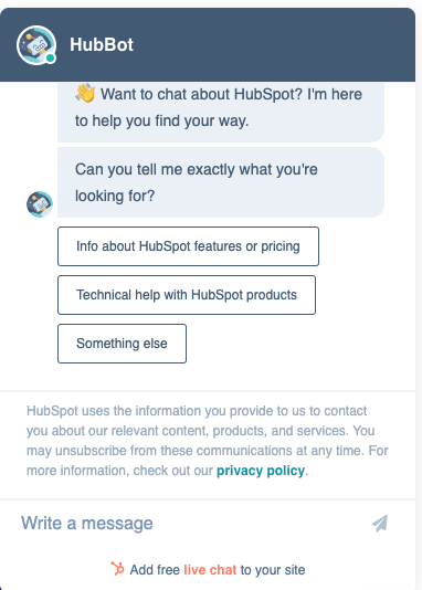 hubspot chatbot