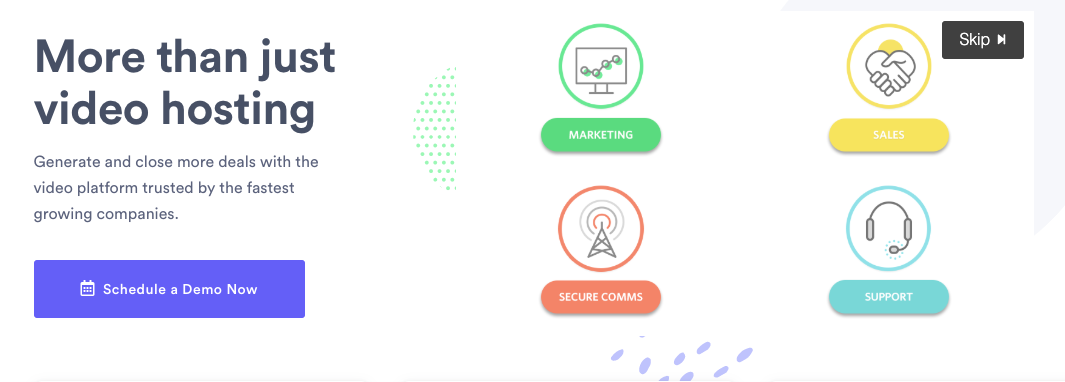 CTA embedded in video for lead generation