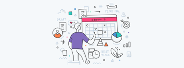 A person analyzing a content calendar, thoughtfully planning marketing strategies that align with the inbound methodology.