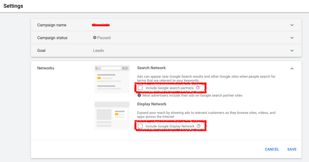 Google Ads Partner Networks