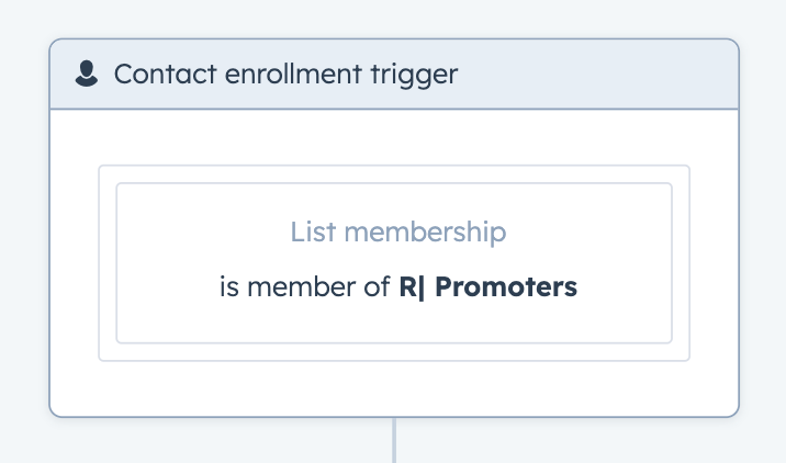 HubSpot contact enrollment trigger