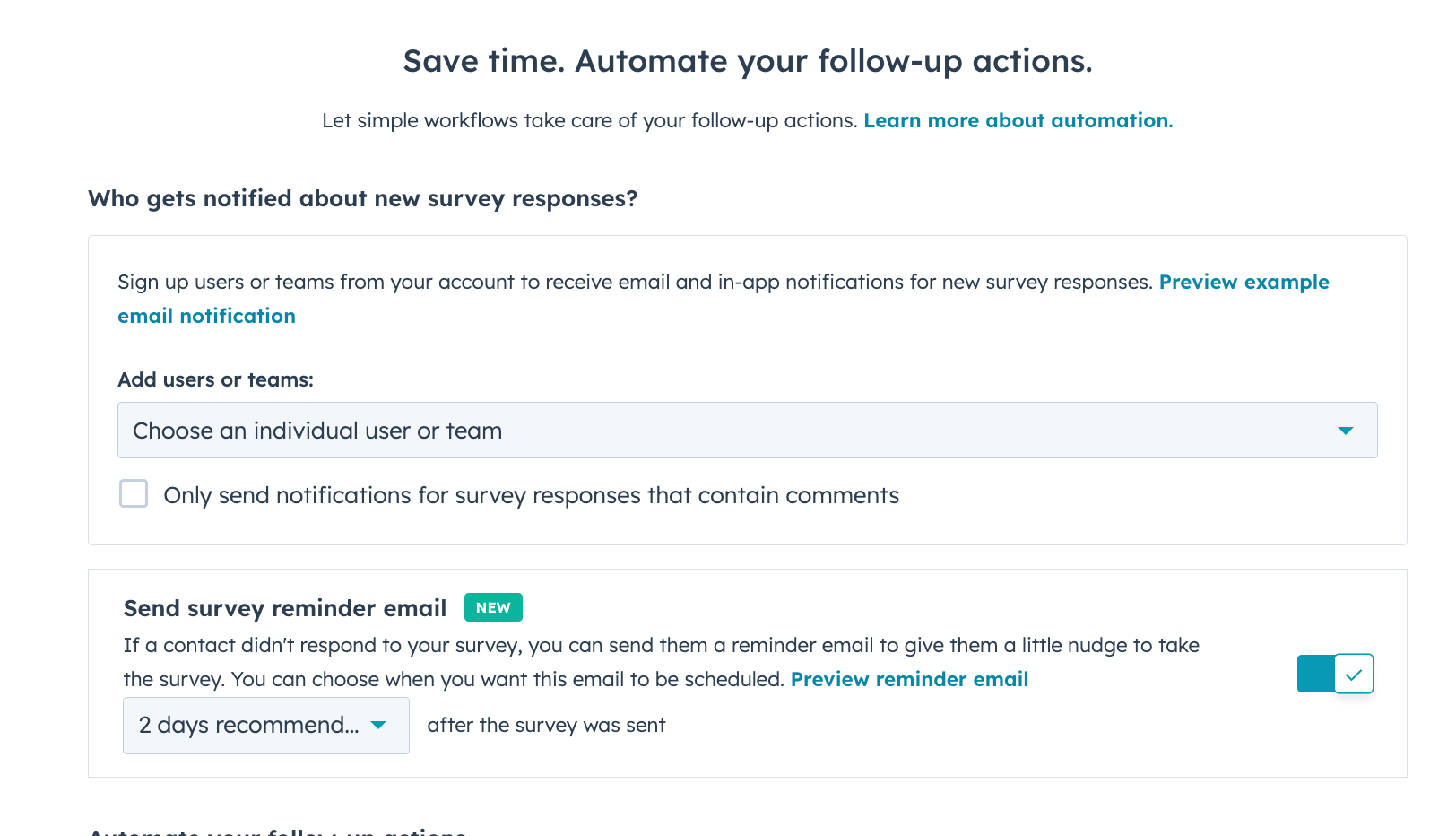 Setting up automation for NPS surveys within HubSpot