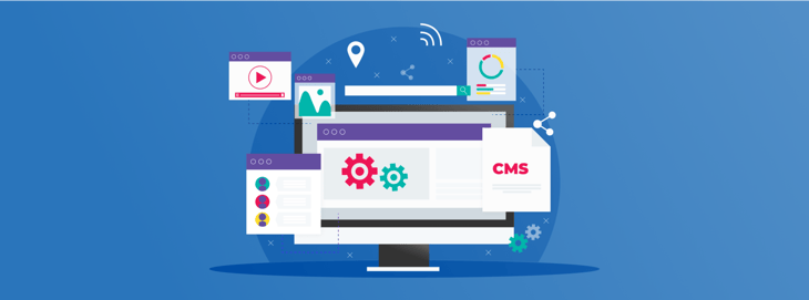 An illustration of a computer screen with multiple tabs open, representing a content strategy within HubSpot.