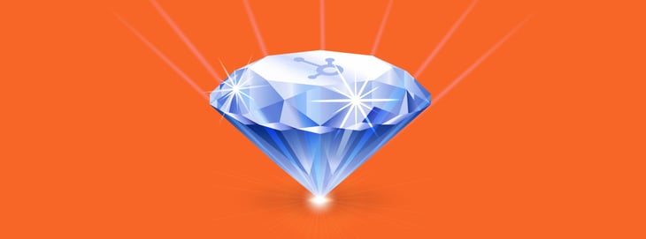 Illustration of a diamond representing Raka being the first diamond HubSpot Partner located in NH.