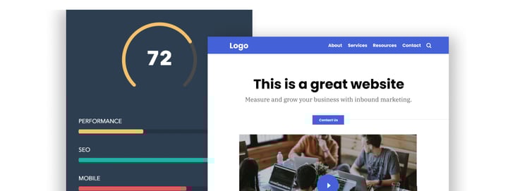 HubSpot website grader tool