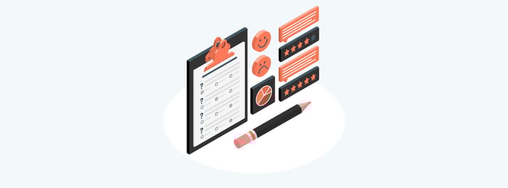 Graphic representation of HubSpot NPS surveys for customer feedback.