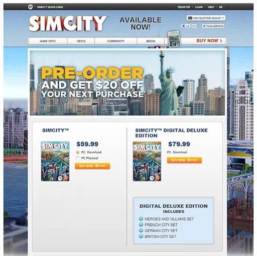 sim city ad ab testing