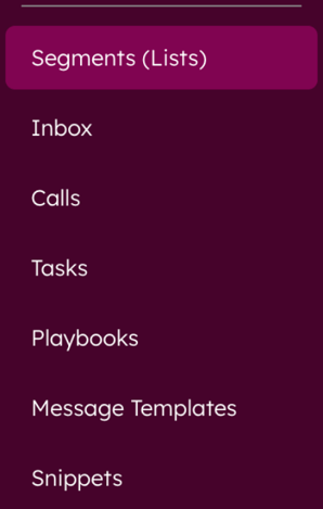 The HubSpot Marketing CRM menu showing the change from "Lists" to "Segments (Lists)"