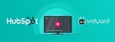 Graphic image of the HubSpot and Vidyard logos.