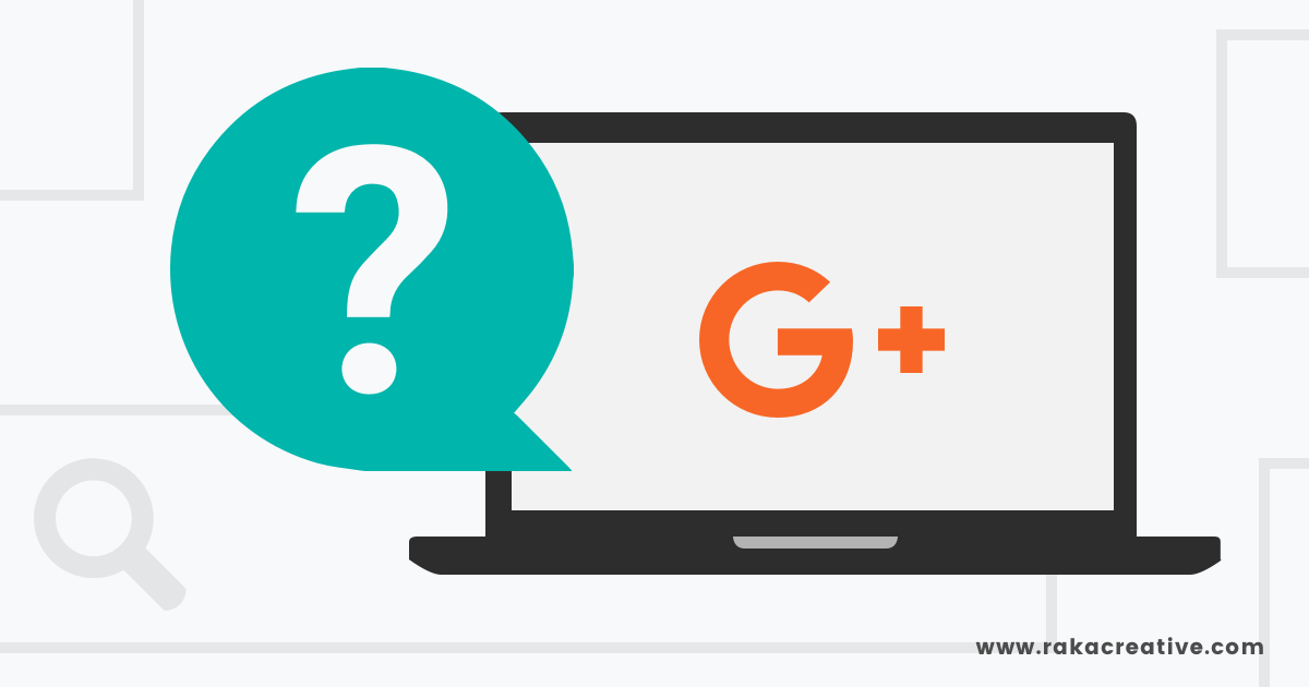 Illustration of a computer displaying the Google+ icon.