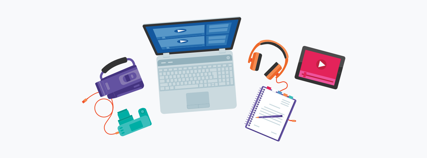 Illustration of common video production tools