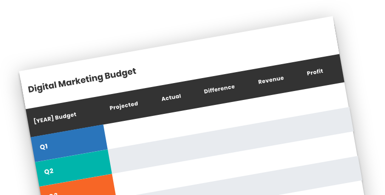 Digital Marketing Budget Template