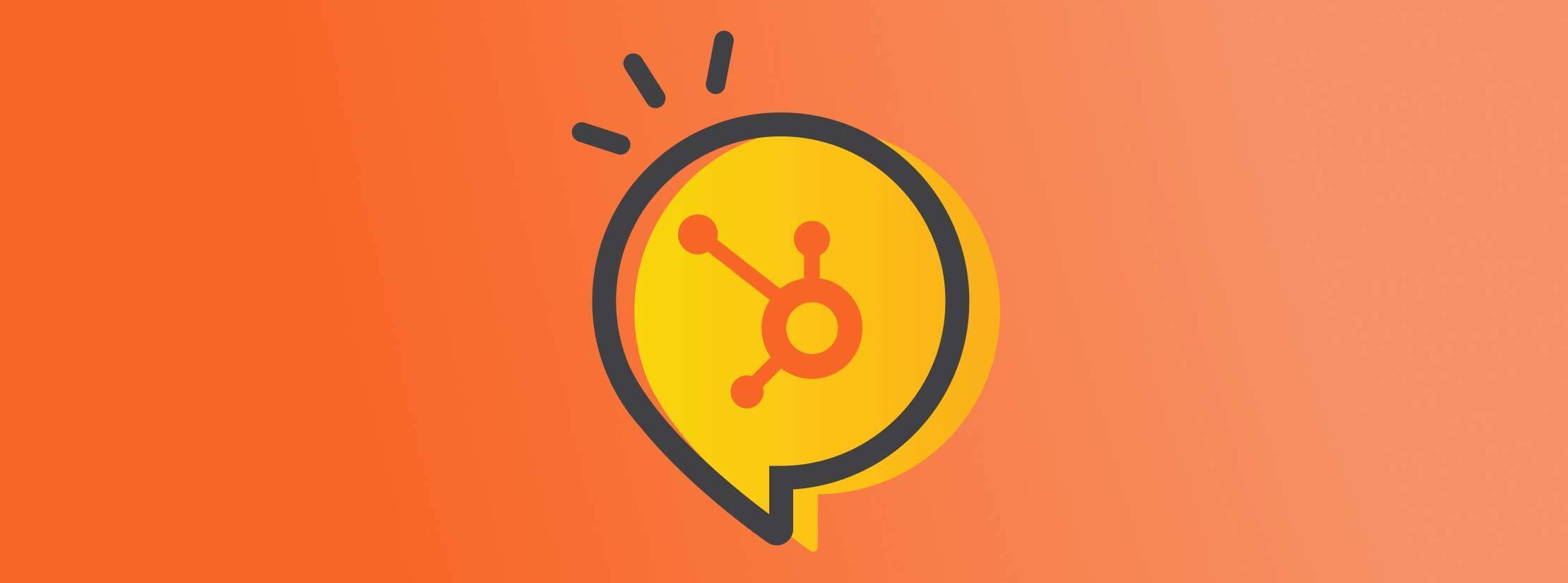 HubSpot logo within a thought bubble; symbolizing HubSpot's Sandbox update